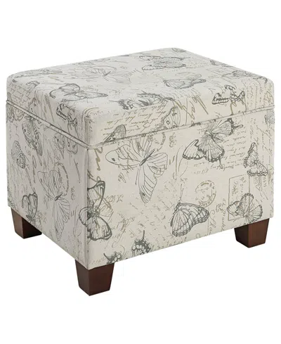 Shop Convenience Concepts 21.75" Canvas Fabric Madison Storage Ottoman In Butterfly Fabric