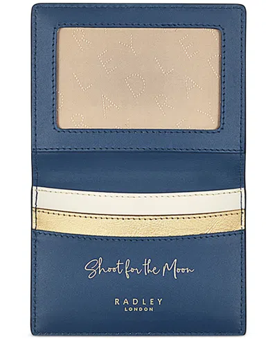 Shop Radley London Shoot For The Moon Small Leather Cardholder In Dark Teal