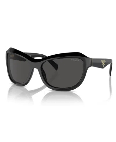 Shop Prada Women's Sunglasses, Pr A27s In Black