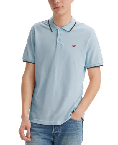 Shop Levi's Men's Housemark Regular Fit Short Sleeve Polo Shirt In Quarter Ti