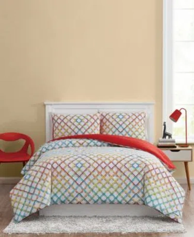 Shop Crayola Happy Plaid Comforter Set In Multi