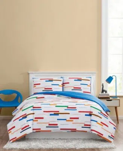 Shop Crayola Serpentine Stripe Comforter Set In Multi