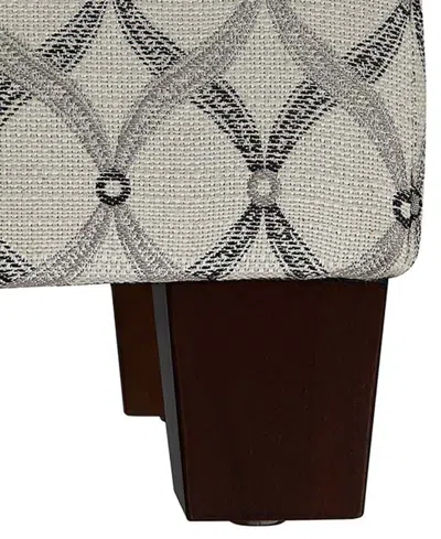 Convenience Concepts 21.75" Print Fabric Madison Storage Ottoman In Ribbon Pattern Fabric