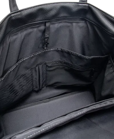 Kenneth Cole Reaction Faux Leather Marley 16" Laptop Tote With Removable Laptop Sleeve In Black