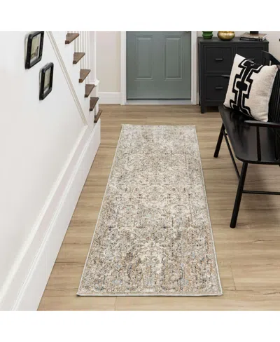 Karastan Divina Bliss 2'6" X 7'10" Runner Area Rug In Gray
