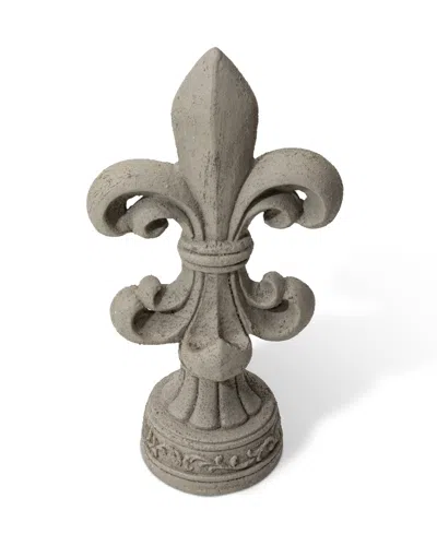 Glitzhome Standing Fleur De Lis Garden Statue In Multi