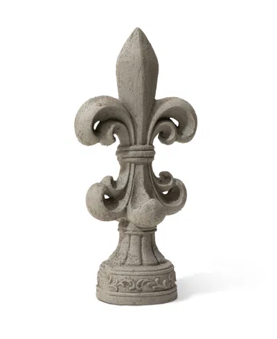 Shop Glitzhome Standing Fleur De Lis Garden Statue In Multi