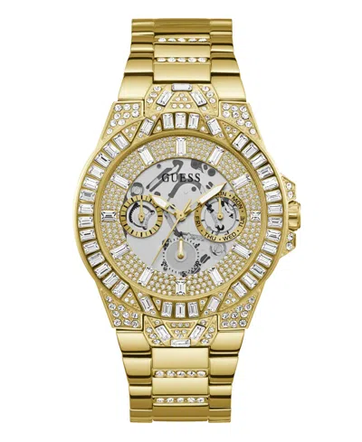 Shop Guess Men's Analog Gold-tone Stainless Steel Watch 44mm