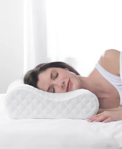Shop Therapedic Premier Contour Comfort Gel Memory Foam Bed Pillow, King, Created For Macy's In White