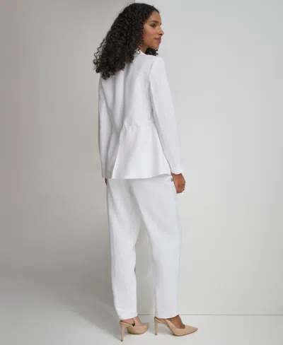 Shop Calvin Klein Women's Peak-lapel Single-button Blazer In White