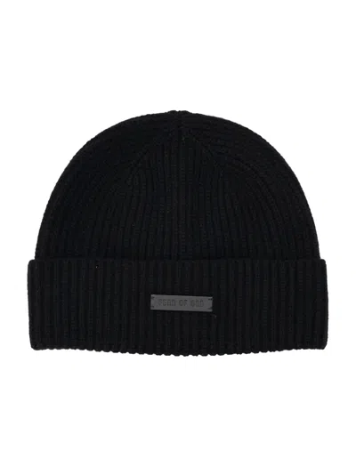 Shop Fear Of God Cashmere Beanie In Black