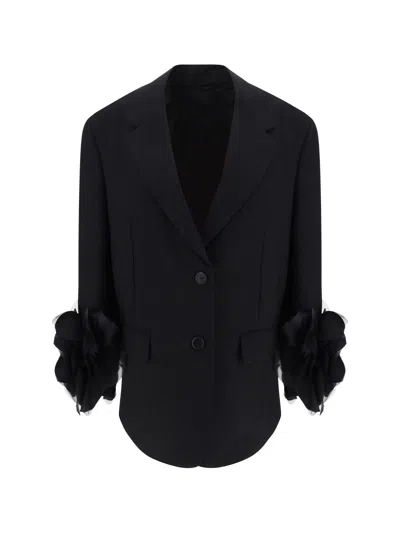 Shop Prada Blazer Jacket In Black