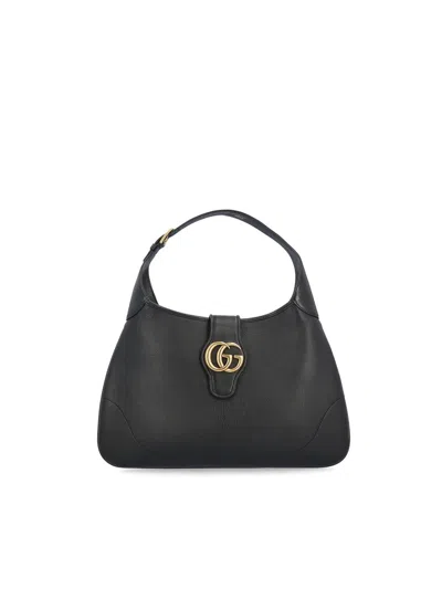 Shop Gucci Aphrodite Medium Shoulder Bag In Black