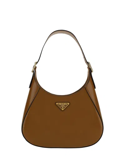 Shop Prada Shoulder Bag In Brown