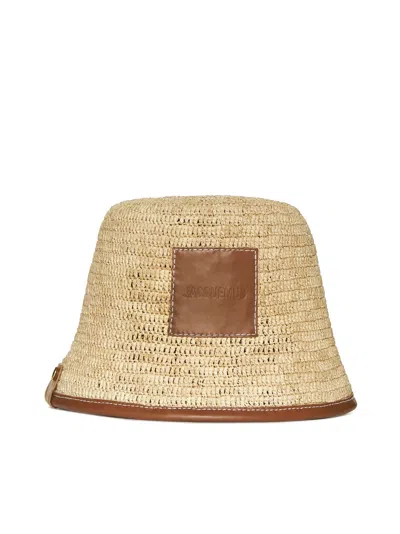 Shop Jacquemus Hat In Light Brown 2