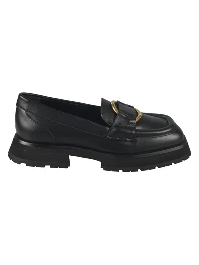 Shop Moncler Bell Loafers In Nero