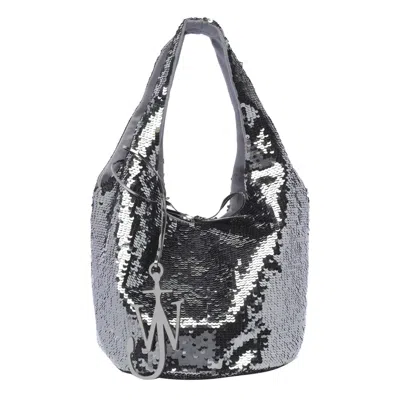 Shop Jw Anderson J.w. Anderson Mini Sequins Shopping Bag In Silver