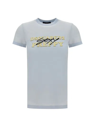 Shop Dsquared2 T-shirt In Sky