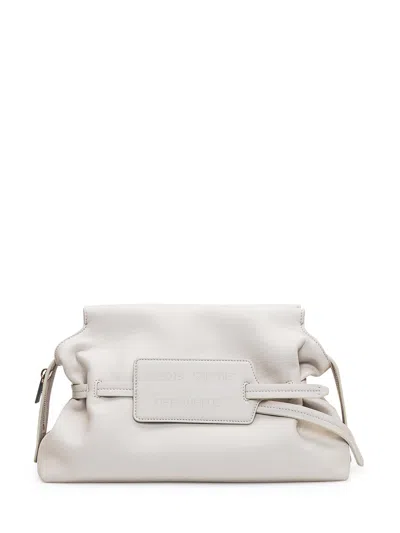 Shop Off-white Clutch Bag With Zip-tie Label