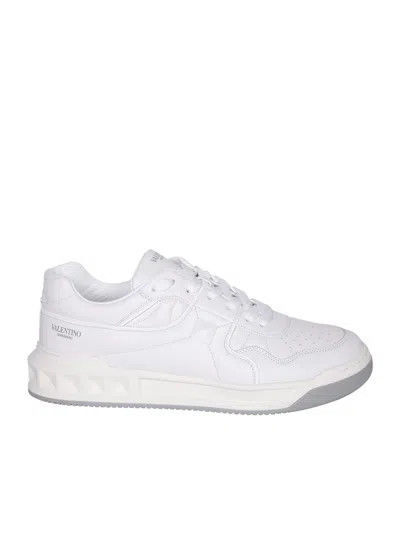 Shop Valentino One Stud White Sneakers