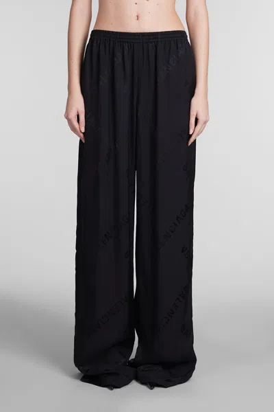 Shop Balenciaga Pants In Black Viscose