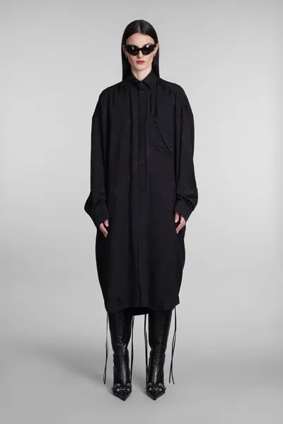 Shop Balenciaga Dress In Black Viscose