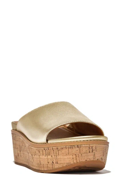 Shop Fitflop Eloise Wedge Sandal In Platino