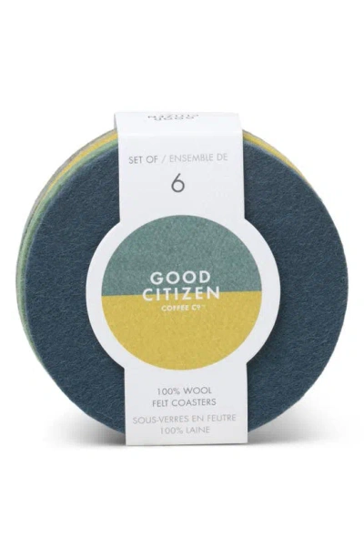 Shop Good Citizen Coffee Co. Set Of 6 Wool Felt Coasters In Cool