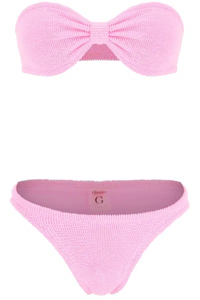 Shop Hunza G Jean Bikini Set In Pink