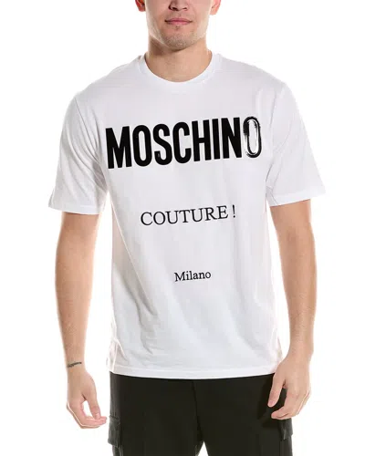 Moschino Logo-print Organic Cotton T-shirt In White