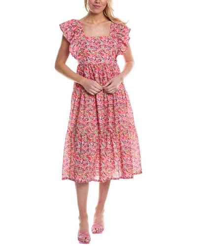 Shop Crosby By Mollie Burch Eloise Tie Midi Dress In Pink