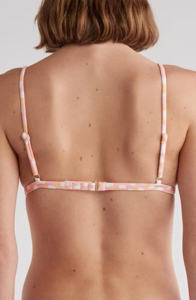 Shop Billabong Island Song Ceci Triangle Bikini Top In Pink Multi