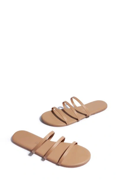 Shop Tkees Emma Strappy Slide Sandal In Cocoa Butter