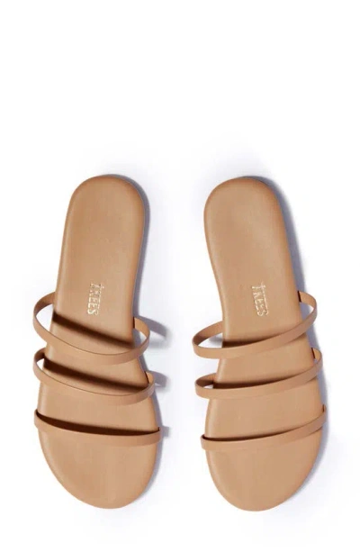 Shop Tkees Emma Strappy Slide Sandal In Cocoa Butter