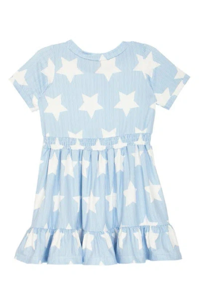 Shop Mabel + Honey Kids' Star Print Dress In Blue
