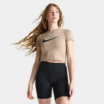 Shop Nike Women's Sportswear Street Cropped T-shirt In Multi
