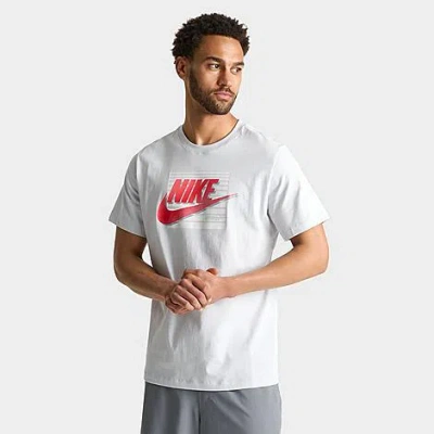 Shop Nike Men's Sportswear Futura Gradient Graphic T-shirt In Pure Platinum