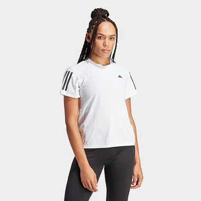 Adidas Originals Adidas Aeroready Train Essentials 3-stripes Tee In White And Black