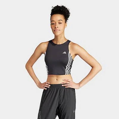 Shop Adidas Originals Adidas Women's Own The Run 3-stripes Tank Top In Black 