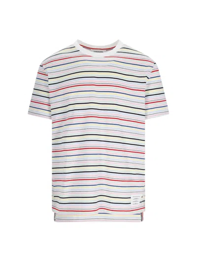Shop Thom Browne Polo Striped T-shirt In Multi