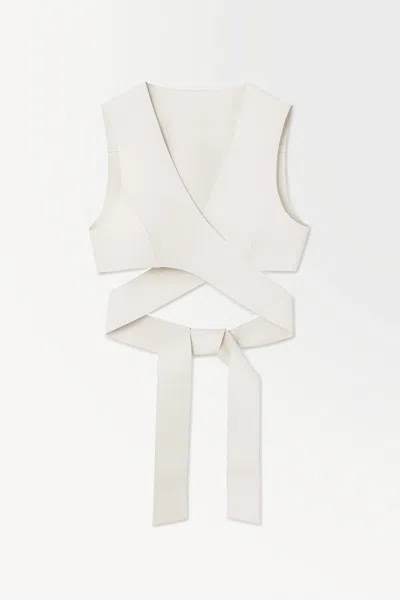 Shop Cos The Leather Wrap Tank Top In White