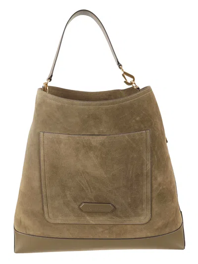 Shop Tom Ford Two-strap Tote In Beach Green/derby Green