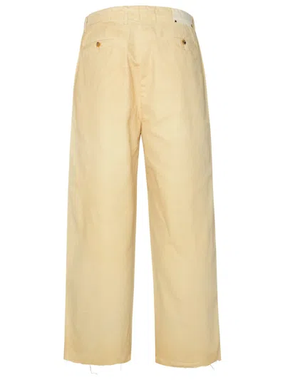 Shop Golden Goose Beige Cotton Pants