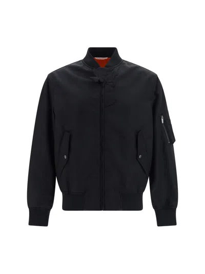 Shop Valentino Bomber Jacket In Black