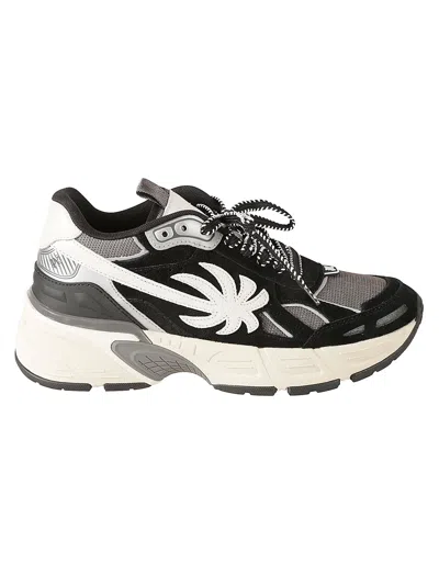 Shop Palm Angels The Palm Runner Sneakers In Black/grey