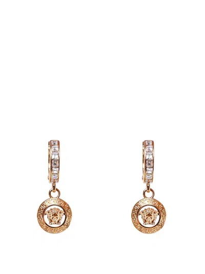 Shop Versace Earrings In Golden