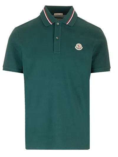 Shop Moncler Classic Polo In Green