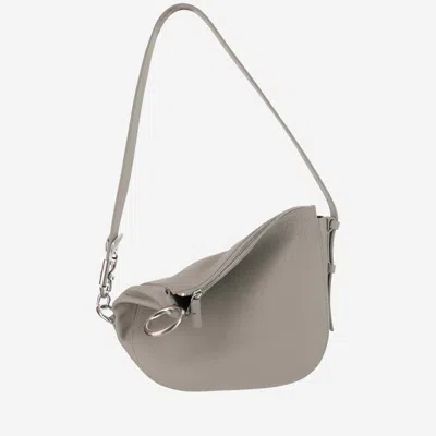 Shop Burberry Small Knight Bag In Grey