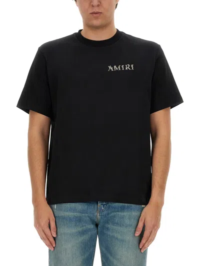 Shop Amiri T-shirt With Logo In Nero