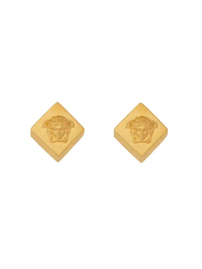 Shop Versace Jellyfish Mosaic Earrings In Oro